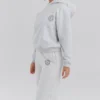 Muse Light Grey Marl Cotton Fleece-Back Hoodie Muse Light Grey Marl Cotton Fleece-Back Hoodie