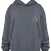 Muse Slate Cotton Fleece-Back Hoodie Muse Slate Cotton Fleece-Back Hoodie