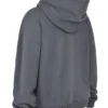 Muse Slate Cotton Fleece-Back Hoodie Muse Slate Cotton Fleece-Back Hoodie