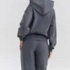 Muse Slate Cotton Fleece-Back Hoodie Muse Slate Cotton Fleece-Back Hoodie
