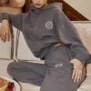 Muse Slate Cotton Fleece-Back Hoodie Muse Slate Cotton Fleece-Back Hoodie