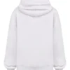Muse White Cotton Fleece-Back Hoodie Muse White Cotton Fleece-Back Hoodie