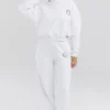 Muse White Cotton Fleece-Back Hoodie Muse White Cotton Fleece-Back Hoodie