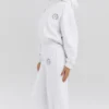 Muse White Cotton Fleece-Back Hoodie Muse White Cotton Fleece-Back Hoodie