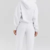 Muse White Cotton Fleece-Back Hoodie Muse White Cotton Fleece-Back Hoodie