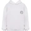 Muse White Cotton Fleece-Back Hoodie Muse White Cotton Fleece-Back Hoodie