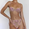Mykonos Olive Floral High Waist Bikini Bottom