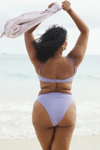Mykonos Violet High Waist Bikini Bottom