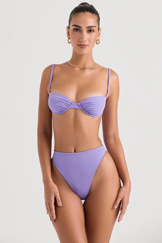 Mykonos Violet High Waist Bikini Bottom Mykonos Violet High Waist Bikini Bottom