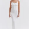 Myla White Knit Maxi Dress