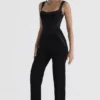 Mylene Black Corset Jumpsuit