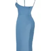 Myrna Aegean Blue Corset Midi Dress Myrna Aegean Blue Corset Midi Dress