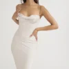 Myrna Crystal Satin Corset Midi Dress Myrna Crystal Satin Corset Midi Dress