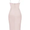 Myrna Crystal Satin Corset Midi Dress Myrna Crystal Satin Corset Midi Dress