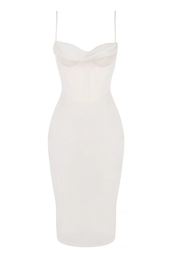 Myrna Ivory Corset Slip Dress Myrna Ivory Corset Slip Dress