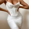 Myrna Ivory Corset Slip Dress Myrna Ivory Corset Slip Dress