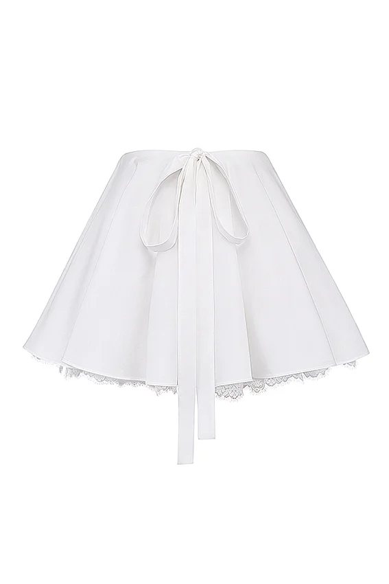 Nahla White Bow Mini Skirt Nahla White Bow Mini Skirt