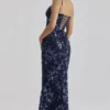 Naima Navy Hand Beaded Embellished Corset Maxi Dress Naima Navy Hand Beaded Embellished Corset Maxi Dress