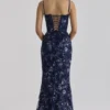 Naima Navy Hand Beaded Embellished Corset Maxi Dress Naima Navy Hand Beaded Embellished Corset Maxi Dress