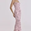Naima Pink Hand Beaded Embellished Corset Maxi Dress – Limited Edition Naima Pink Hand Beaded Embellished Corset Maxi Dress – Limited Edition