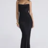 Nalani Black Devoré Satin Maxi Gown – Limited Edition Nalani Black Devoré Satin Maxi Gown – Limited Edition