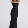 Nalani Black Devoré Satin Maxi Gown – Limited Edition Nalani Black Devoré Satin Maxi Gown – Limited Edition