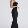 Nalani Black Devoré Satin Maxi Gown – Limited Edition Nalani Black Devoré Satin Maxi Gown – Limited Edition