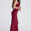 Nalani Deep Red Devoré Satin Maxi Gown – Limited Edition Nalani Deep Red Devoré Satin Maxi Gown – Limited Edition