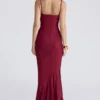 Nalani Deep Red Devoré Satin Maxi Gown – Limited Edition Nalani Deep Red Devoré Satin Maxi Gown – Limited Edition