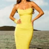 Nalini Acid Lime Corset Maxi Dress Nalini Acid Lime Corset Maxi Dress