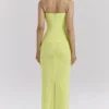 Nalini Acid Lime Corset Maxi Dress Nalini Acid Lime Corset Maxi Dress