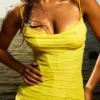 Nalini Acid Lime Corset Maxi Dress Nalini Acid Lime Corset Maxi Dress