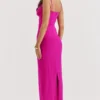 Nalini Fuchsia Stretch Mesh Maxi Dress Nalini Fuchsia Stretch Mesh Maxi Dress