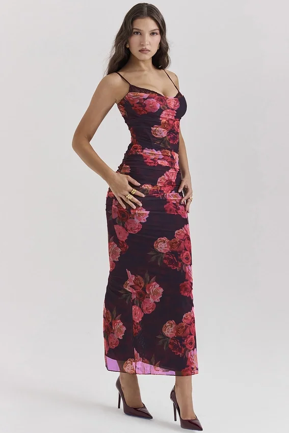 Nalini Romantic Floral Maxi Dress Nalini Romantic Floral Maxi Dress