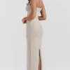 Nalini Sand Stretch Mesh Maxi Dress Nalini Sand Stretch Mesh Maxi Dress