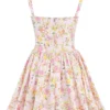 Natassia Pink Meadow Print Cotton Mini Dress Natassia Pink Meadow Print Cotton Mini Dress