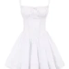 Natassia White Cotton Mini Dress Natassia White Cotton Mini Dress