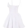Natassia White Cotton Mini Dress Natassia White Cotton Mini Dress