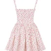 Natassia White Rosebud Print Cotton Mini Dress Natassia White Rosebud Print Cotton Mini Dress
