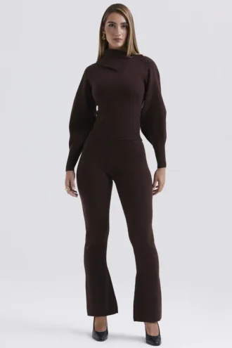 Nereida Chocolate Cashmere Blend Trousers Nereida Chocolate Cashmere Blend Trousers