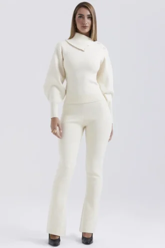 Nereida Cream Cashmere Blend Trousers Nereida Cream Cashmere Blend Trousers