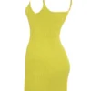 Neri Acid Lime Textured Cotton Knit Mini Dress Neri Acid Lime Textured Cotton Knit Mini Dress