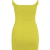 Neri Acid Lime Textured Cotton Knit Mini Dress Neri Acid Lime Textured Cotton Knit Mini Dress
