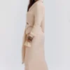 Nevaeh Almond Plunge Shirt Midi Dress Nevaeh Almond Plunge Shirt Midi Dress