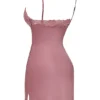 Nia Rose Pink Satin & Lace Slip Dress Nia Rose Pink Satin & Lace Slip Dress
