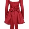 Nina Holly Red Removable Bow Tulle Mini Dress Nina Holly Red Removable Bow Tulle Mini Dress