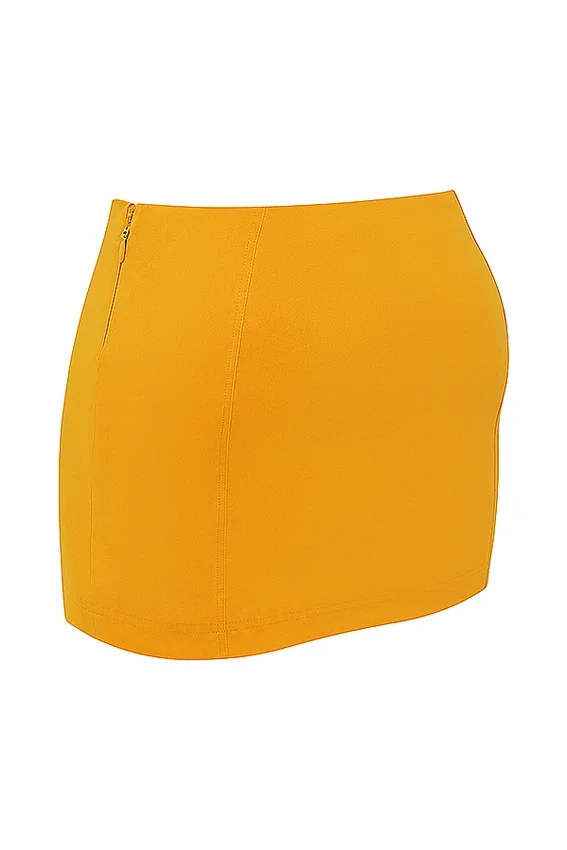 Nisha Tangerine Sculpting Mini Skirt Nisha Tangerine Sculpting Mini Skirt