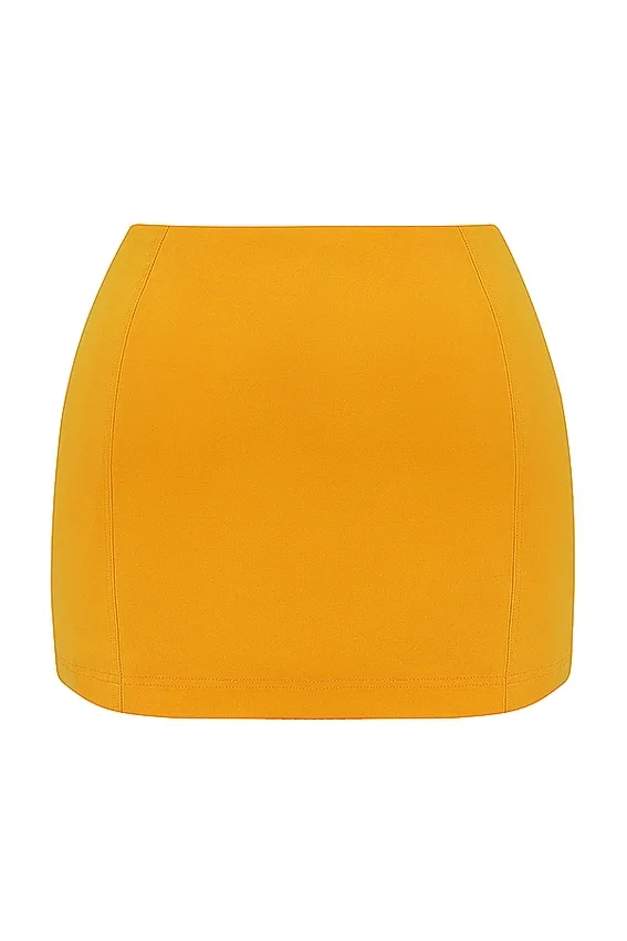 Nisha Tangerine Sculpting Mini Skirt Nisha Tangerine Sculpting Mini Skirt