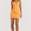 Nisha Tangerine Sculpting Mini Skirt Nisha Tangerine Sculpting Mini Skirt