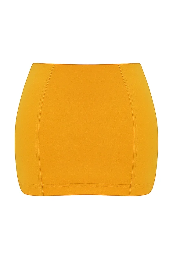 Nisha Tangerine Sculpting Mini Skirt Nisha Tangerine Sculpting Mini Skirt
